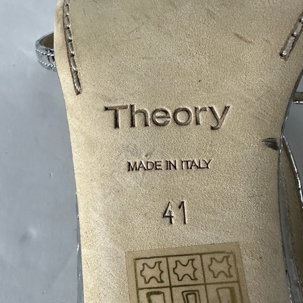 Theory 2” Kitten Heel Sling Back Python Print Sil… - image 4